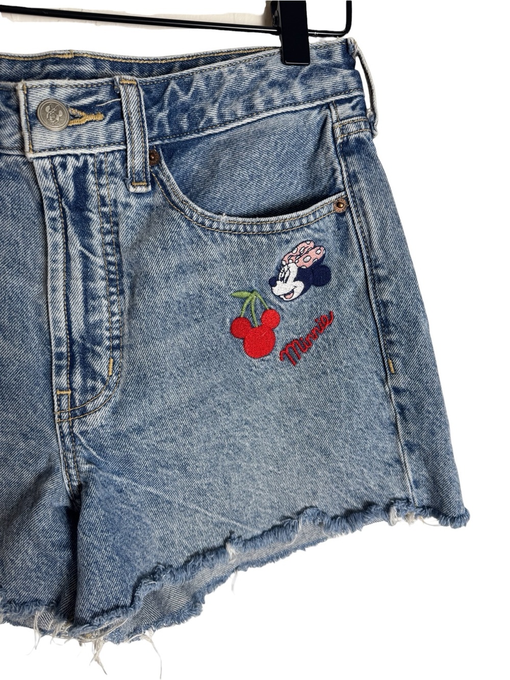 Disney x Old Navy Minnie Mouse Embroidered Denim Cutoff Shorts